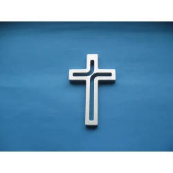 Krzyż drewniany srebrny 18 cm JB 1SRA